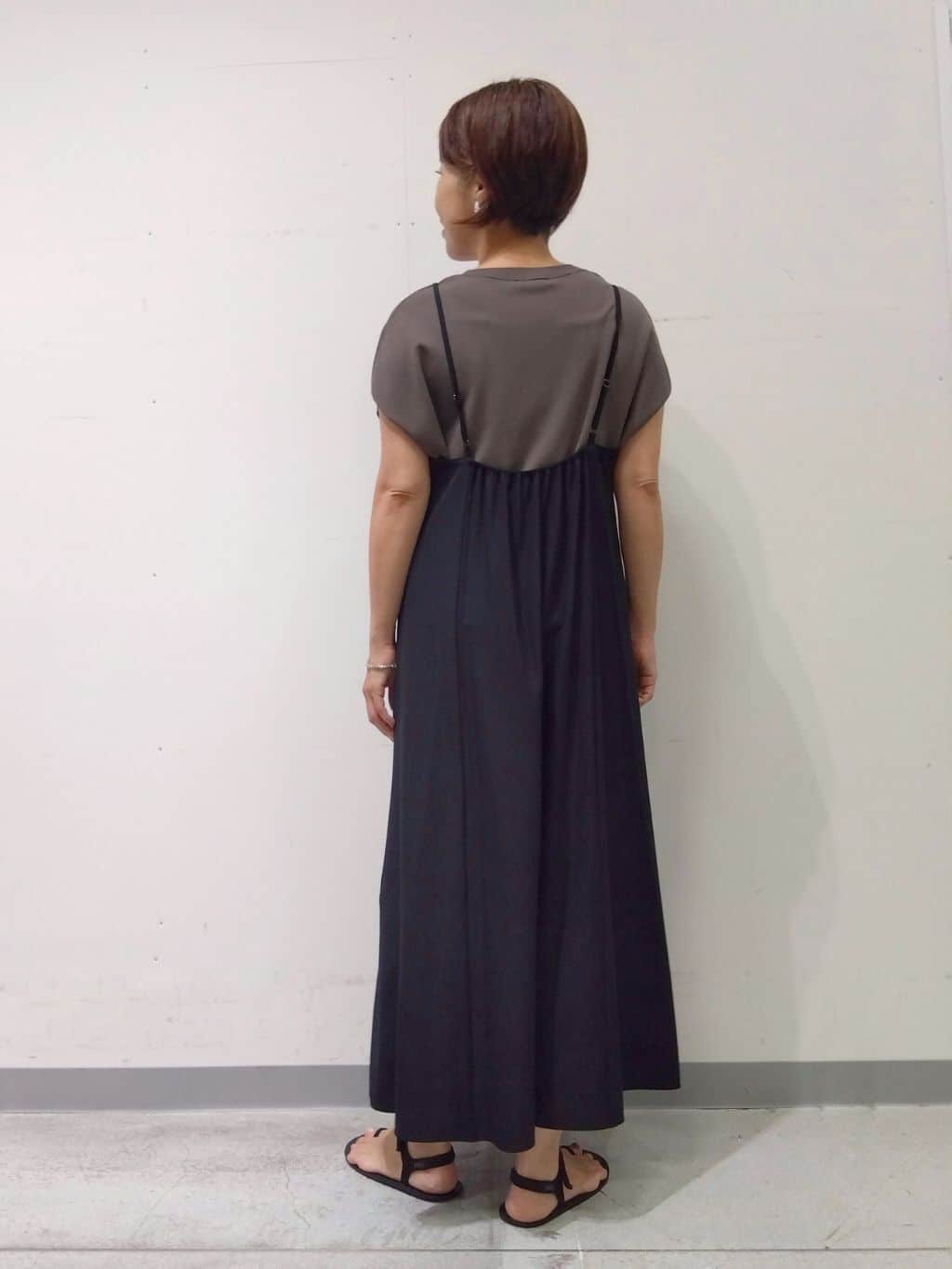 Kさんの「INDIVI｜【UVケア】エアリージョーゼット キャミワンピース」を使ったコーディネート