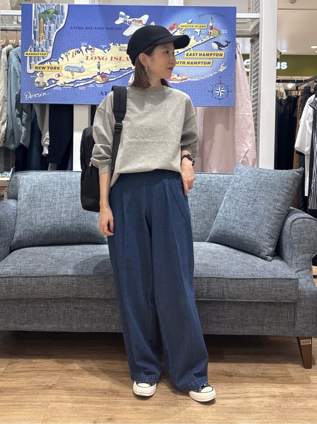 risaさんの「Dessin｜【洗える】マリンデニムパンツ」を使ったコーディネート