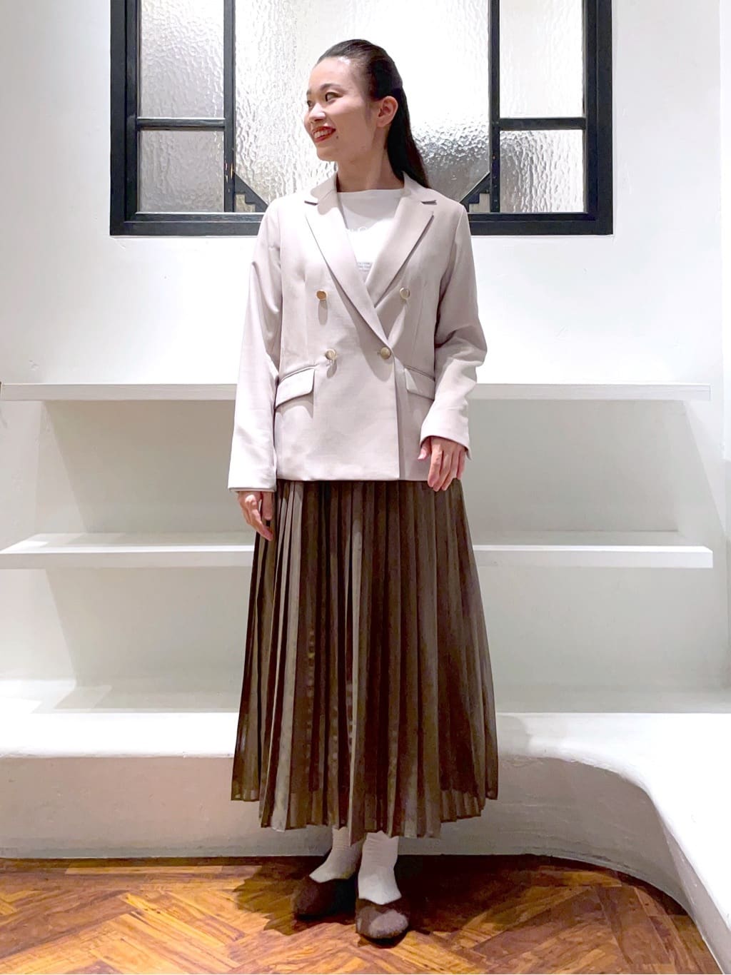 あんりさんの「grove｜【カセット服】ダブルブレストテーラードジャケット」を使ったコーディネート