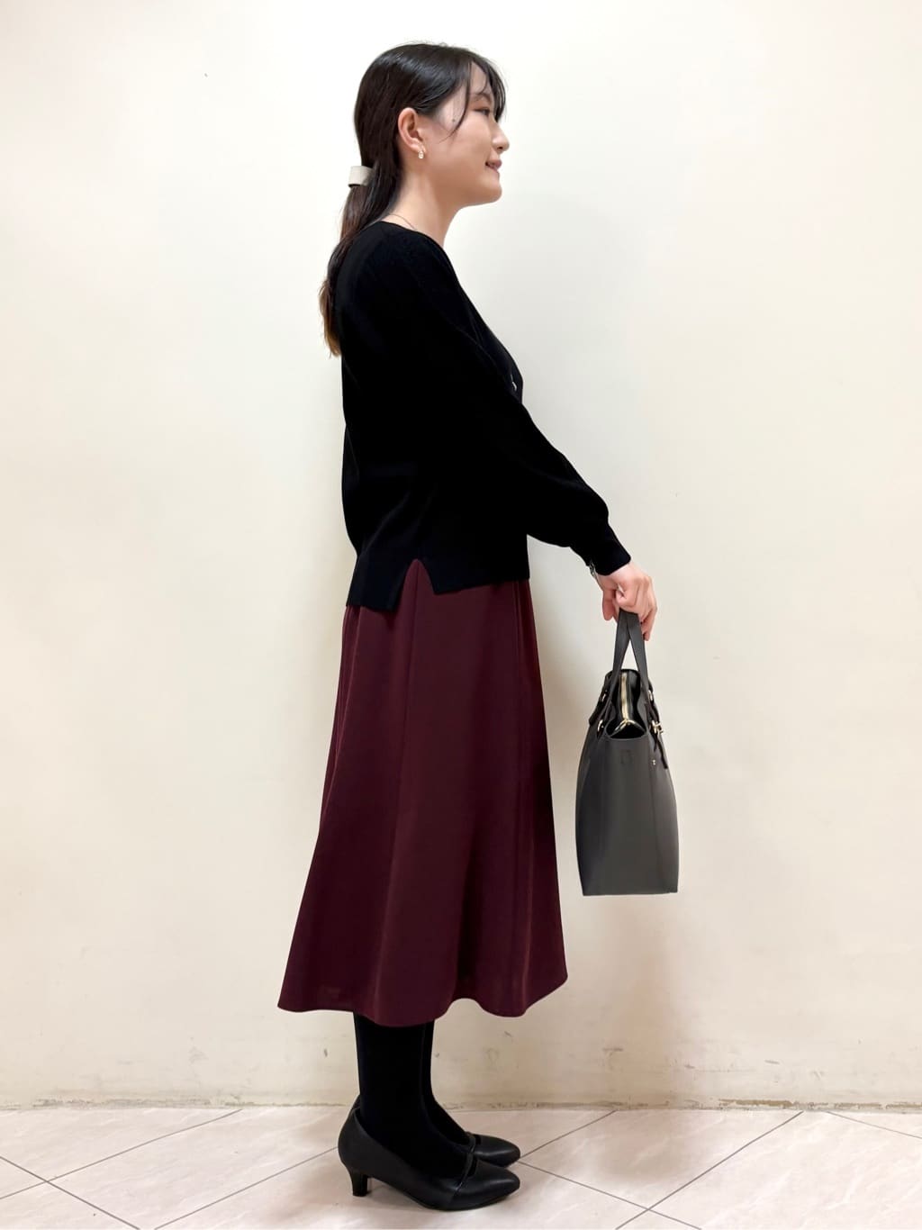 mikiさんの「Reflect｜【選べる6色／長く着られる◎】ボートネックニット」を使ったコーディネート
