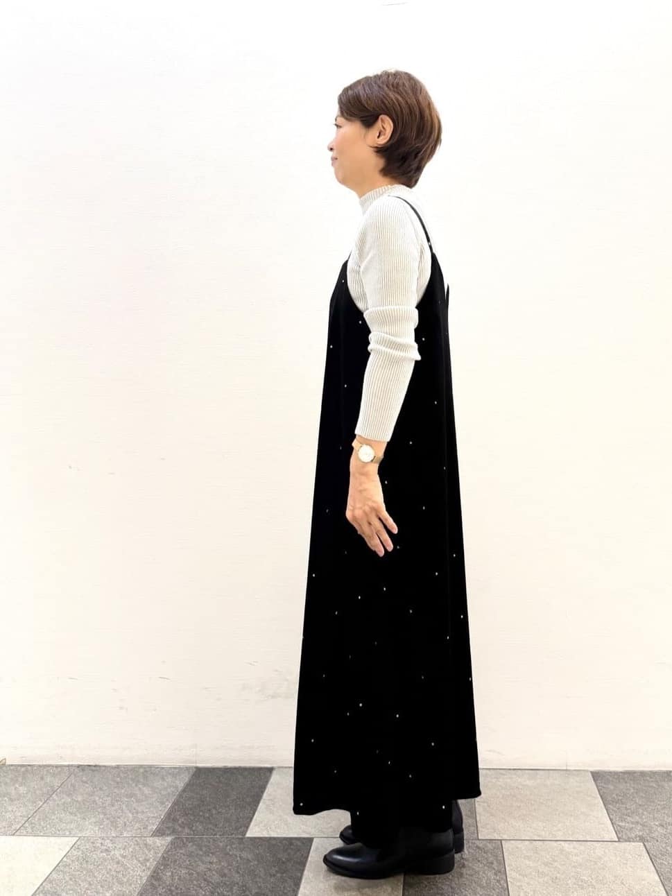 Haruさんの「Dessin｜【洗える】リブタートルネックニット」を使ったコーディネート