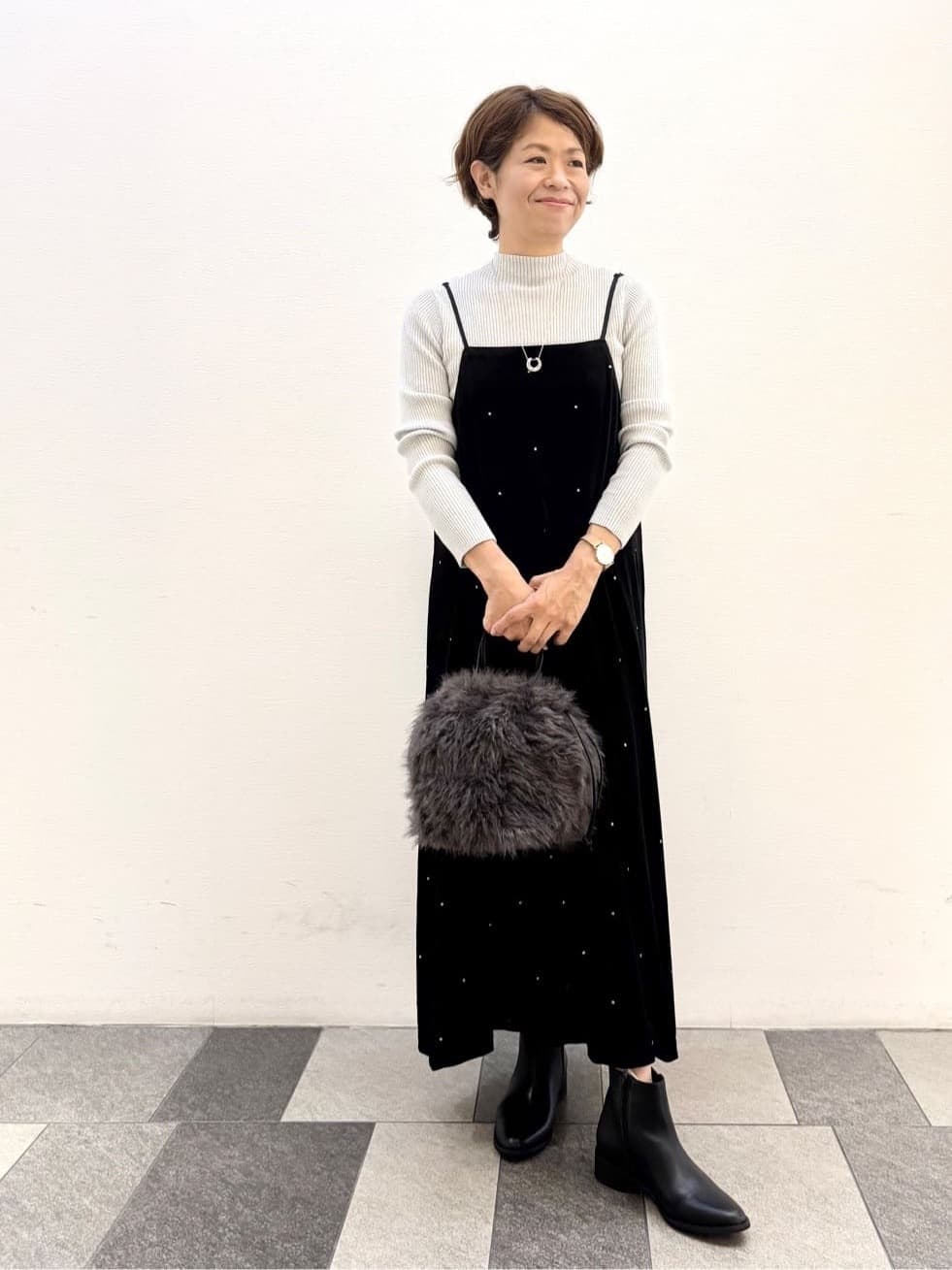 Haruさんの「Dessin｜【洗える】リブタートルネックニット」を使ったコーディネート
