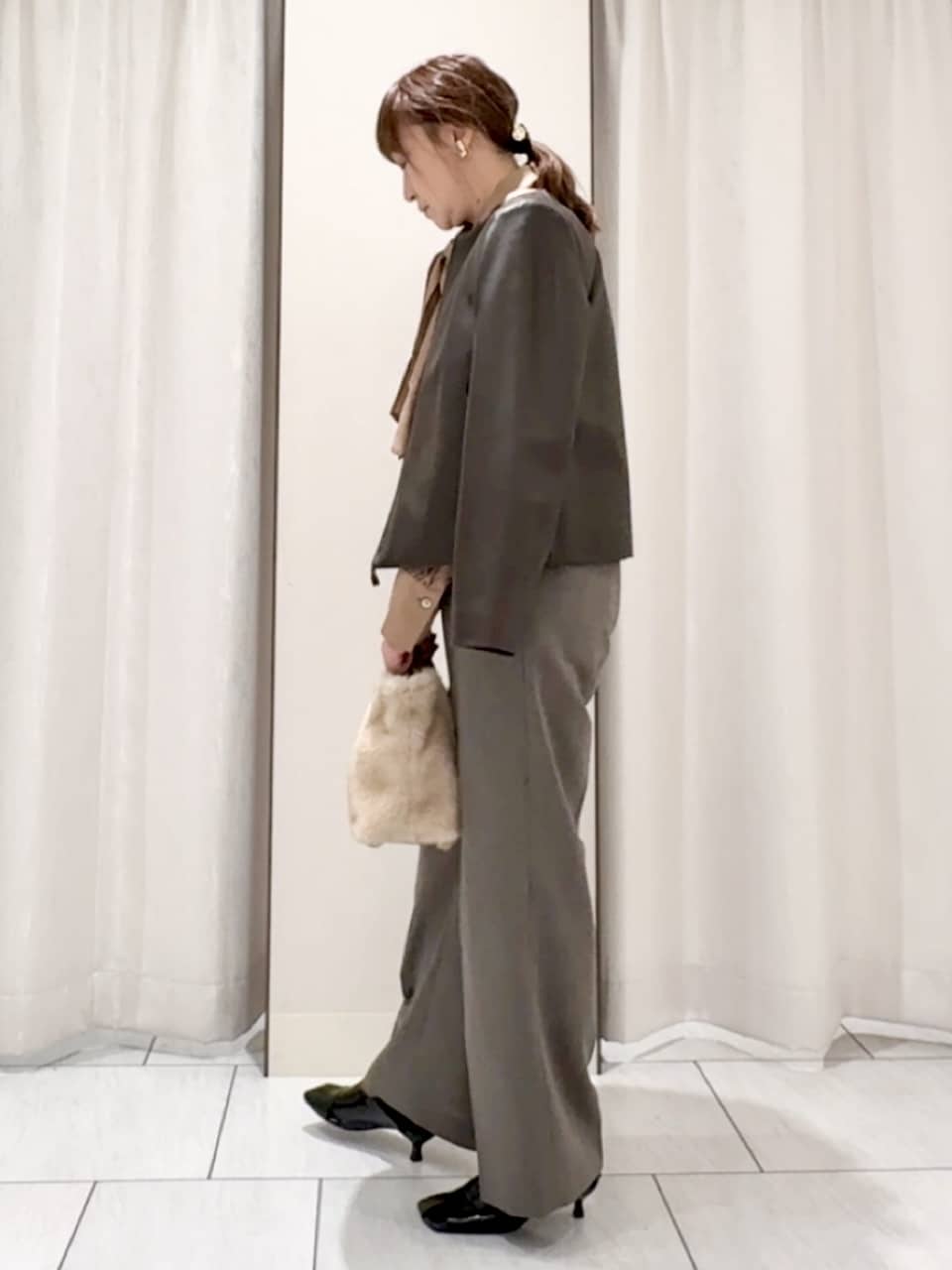 ʏᴜᴋɪᴋᴏさんの「UNTITLED｜【着丈短め/柔らかな質感】ラムレザージャケット」を使ったコーディネート