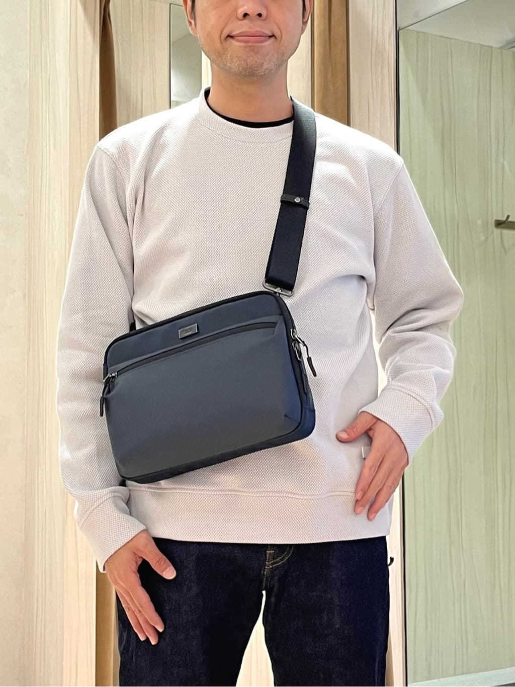 URAさんの「TAKEO KIKUCHI｜【尾州織】クルーネック カットソー」を使ったコーディネート