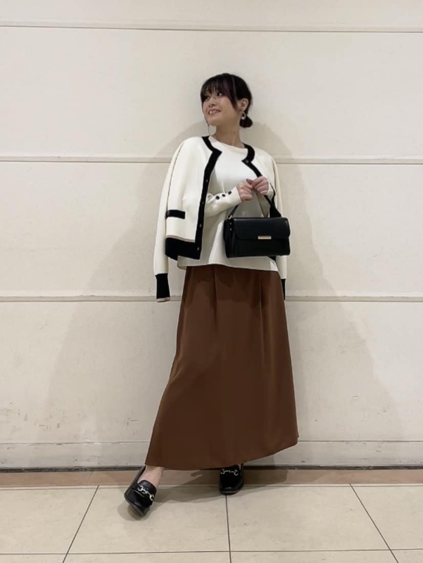 watanabeさんの「UNTITLED｜【アンサンブル可/ジャケット風】ウールミラノリブカーディガン」を使ったコーディネート