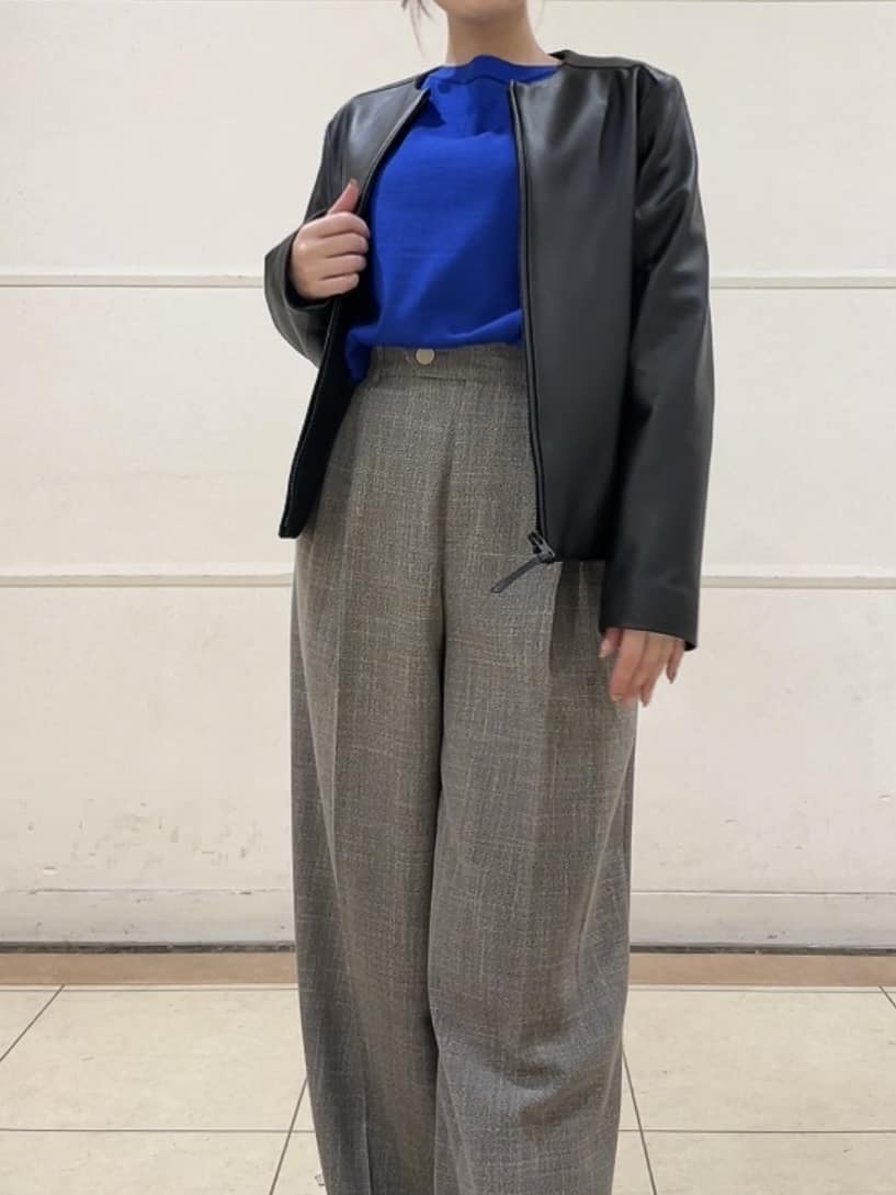 watanabeさんの「UNTITLED｜【着丈短め/柔らかな質感】ラムレザージャケット」を使ったコーディネート