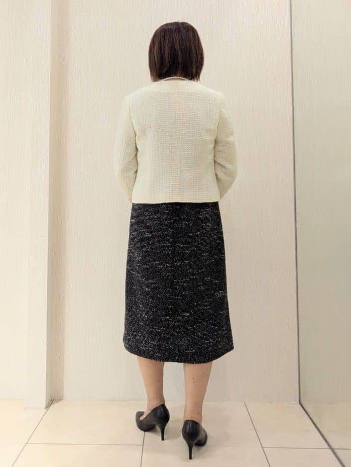 u-macoさんの「UNTITLED｜【セットアップ可/フォーマル】ツイードジャケット」を使ったコーディネート
