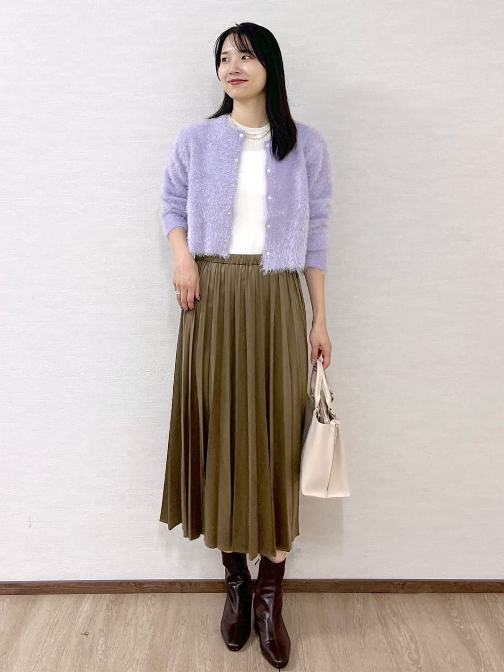 sachikoさんの「OPAQUE.CLIP｜シアーリブニット【洗濯機OK】」を使ったコーディネート