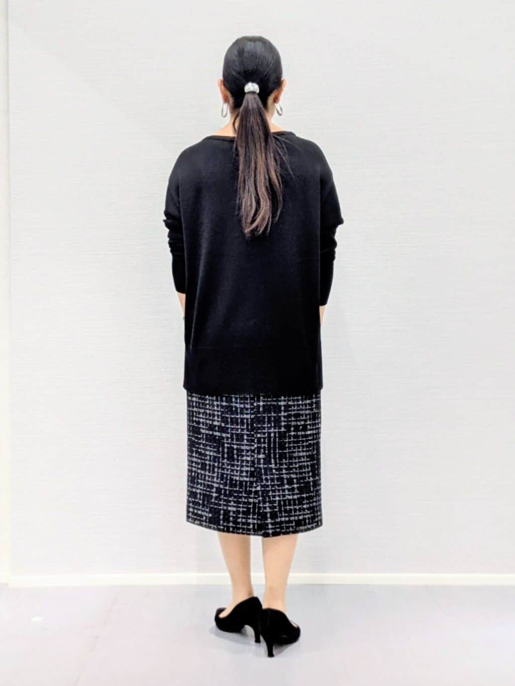 makkyさんの「UNTITLED｜【日本製】ツイードタイトスカート」を使ったコーディネート
