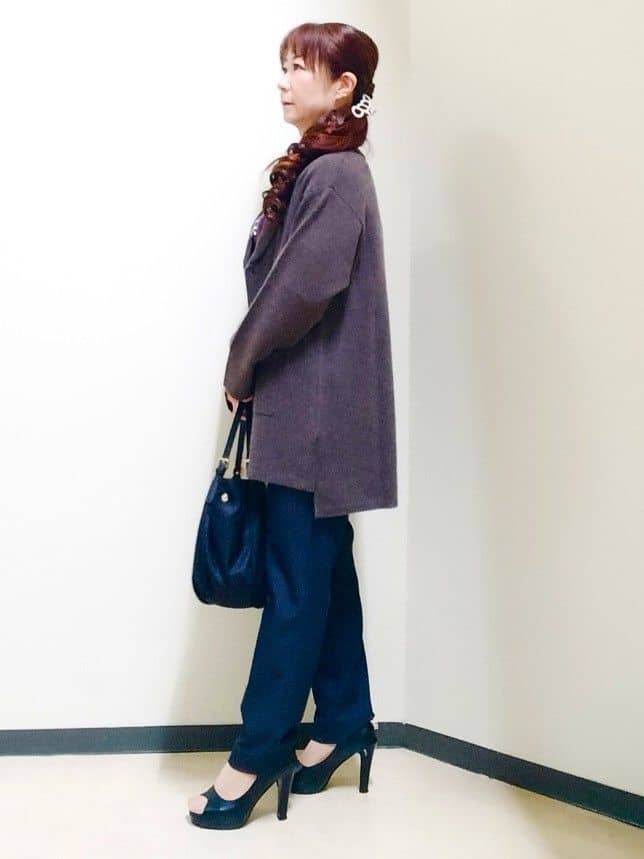 花さんの「Reflect｜【高身長さんに嬉しい長め丈追加！／私のパンツ／すっきり見え◎】テーパードパンツ」を使ったコーディネート