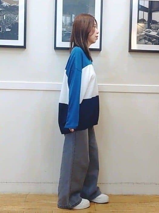 nao.さんの「SHOO･LA･RUE｜【S-LL】インしないで着られる 3段切り替えトップス」を使ったコーディネート