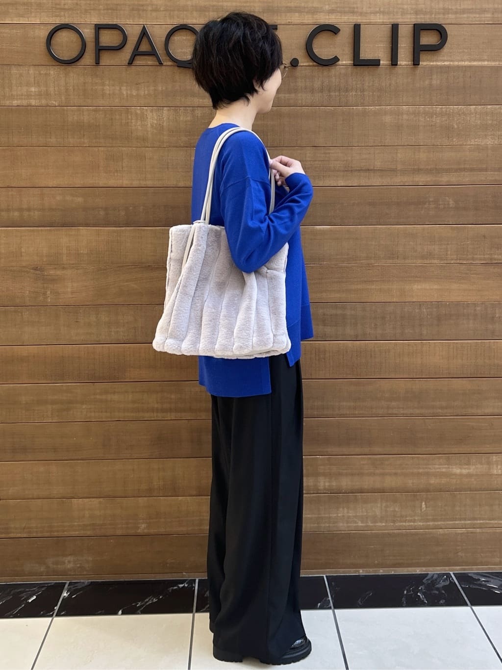 ゆうあさんの「OPAQUE.CLIP｜タックデザインワイドパンツ【洗濯機OK】」を使ったコーディネート