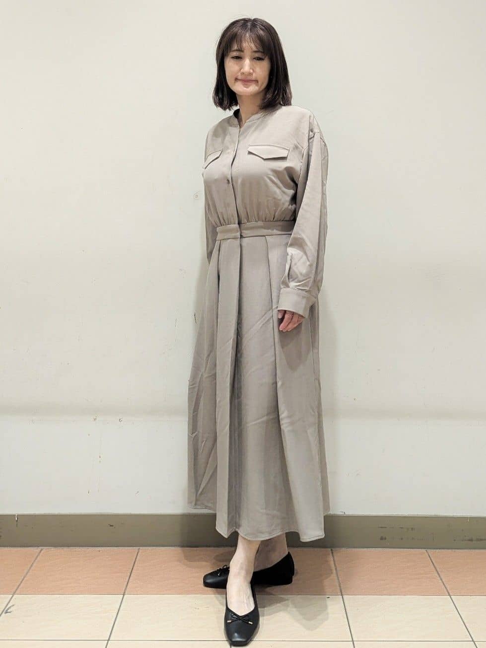 Miさんの「OPAQUE.CLIP｜ウールライクフィット＆フレアワンピース【洗濯機OK】」を使ったコーディネート