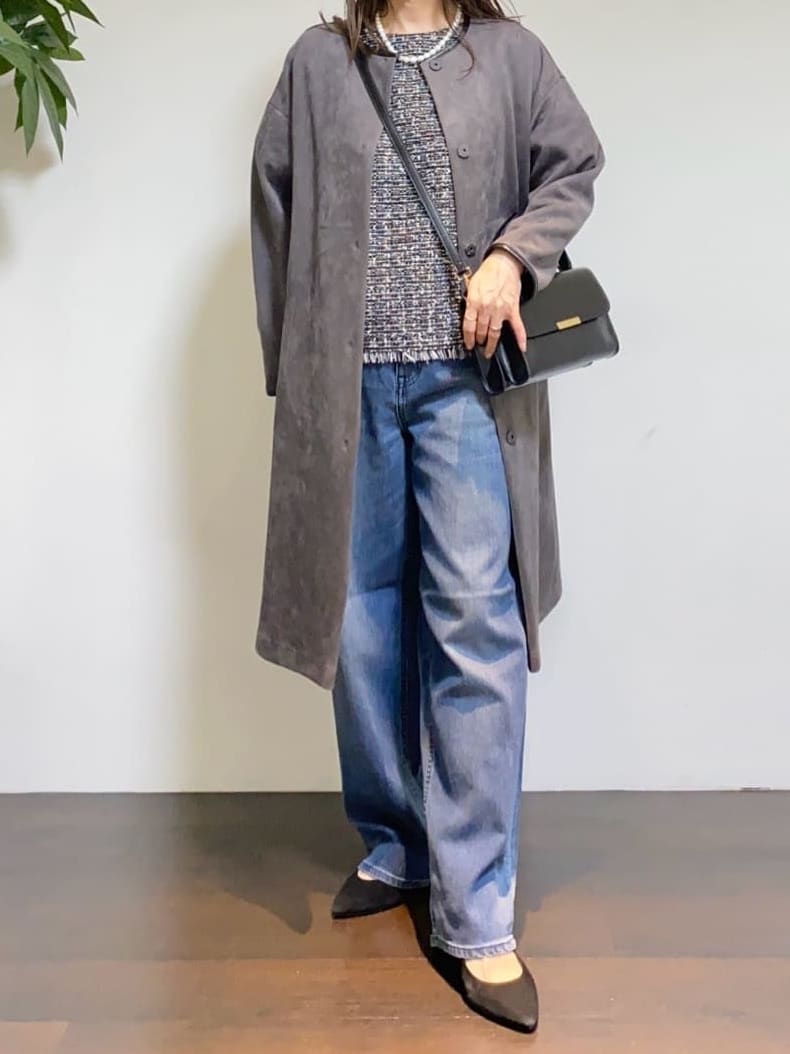 tomoさんの「UNTITLED｜【きれいめ／体型カバー】ツイードドルマントップス」を使ったコーディネート