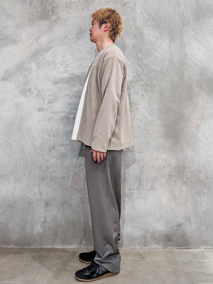 daiさんの「THE SHOP TK｜【セットでお買い得！】モールニットカーディガン＋長袖Tシャツ　洗濯機OK/吸水速乾・毛玉になりにくい」を使ったコーディネート