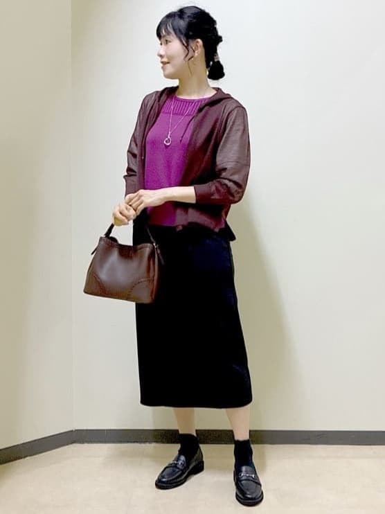  beni_gingerさんの「Reflect｜【WEB先行カラーあり／手洗い可】ジョーゼットスリーブ&times;ニット」を使ったコーディネート