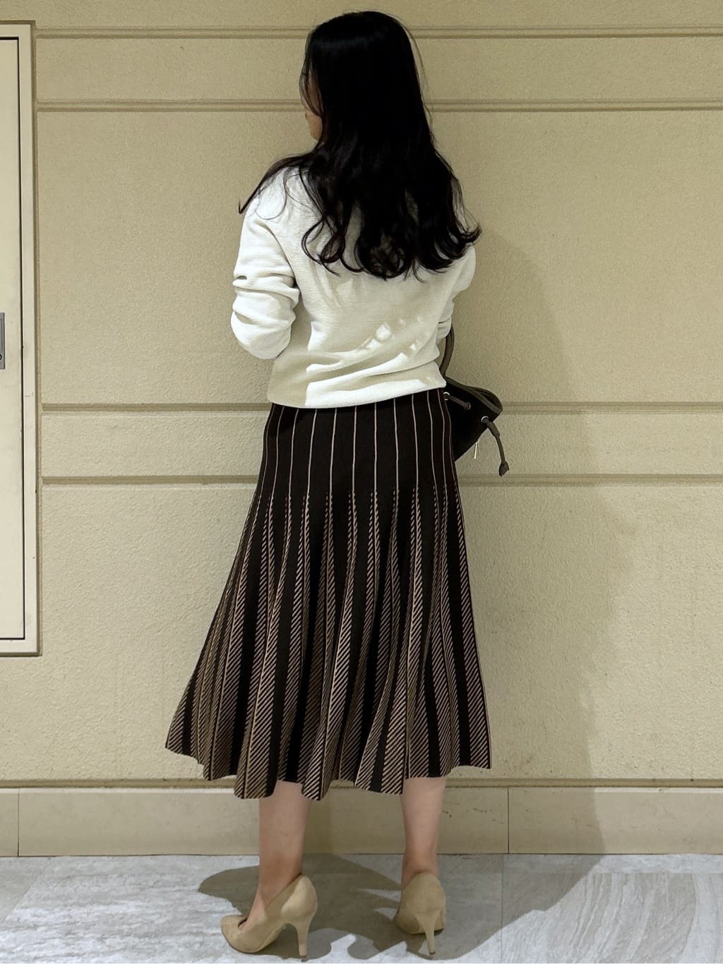 Momokaさんの「COUP DE CHANCE｜【手洗い可／ボウタイ取外し可】配色パイピングボウブラウス」を使ったコーディネート