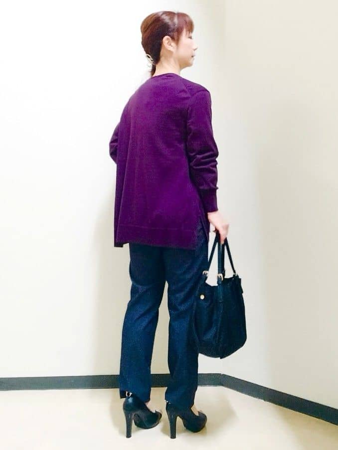 花さんの「Reflect｜【ちくちくしない／アンサンブル可／通勤におすすめ◎】オフボディニット」を使ったコーディネート