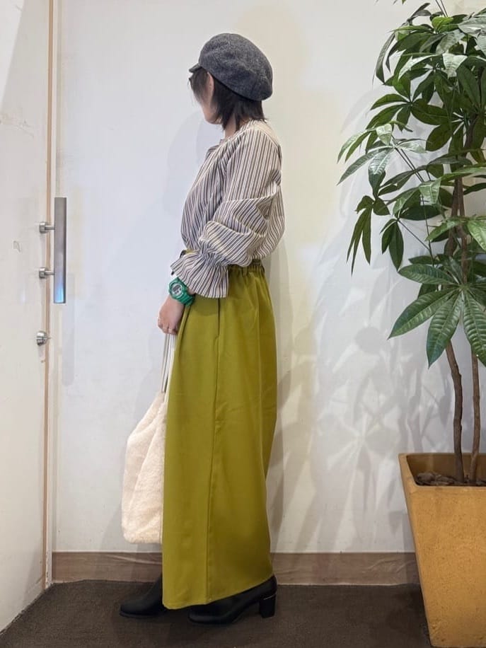 misakiさんの「SHOO･LA･RUE｜【S-LL】キャンディースリーブが女性らしい マルチストライプブラウス」を使ったコーディネート