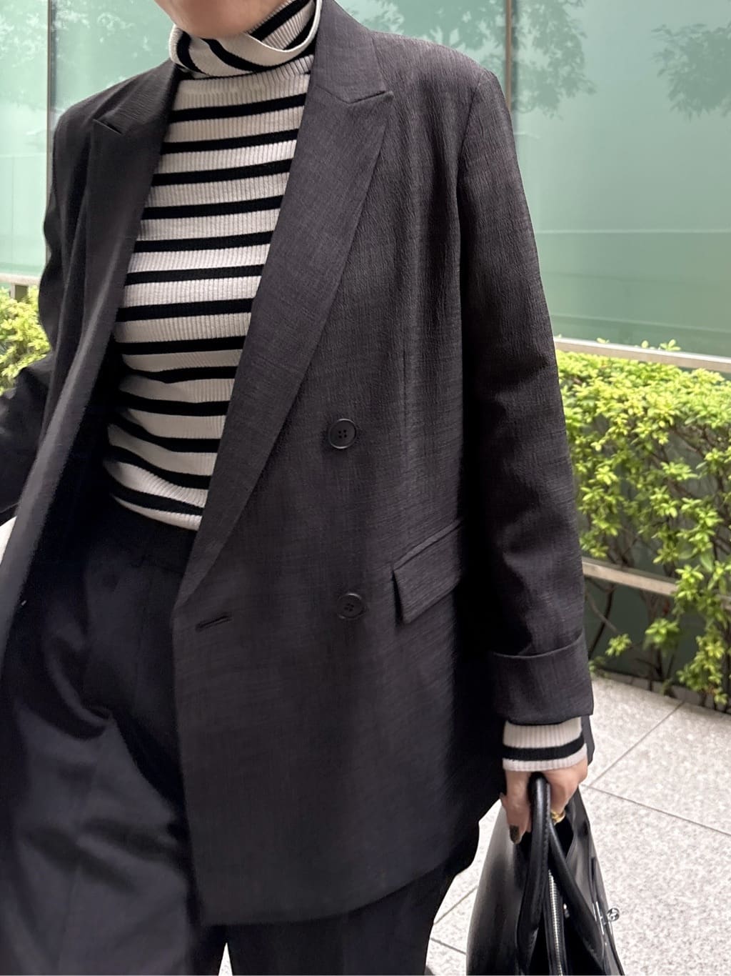 kotakiさんの「INDIVI｜【洗える／セットアップ可能】凹凸ストレッチ素材ダブルジャケット」を使ったコーディネート