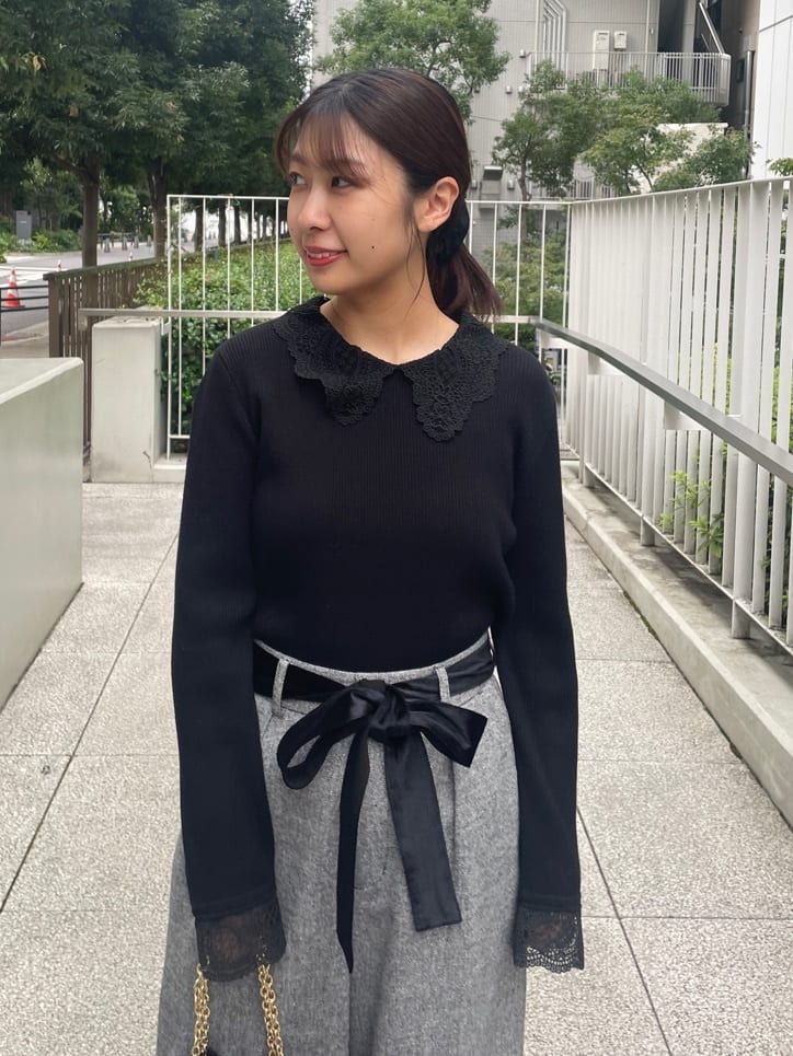 abeさんの「Couture brooch｜フェイクファーチェーンバッグ」を使ったコーディネート