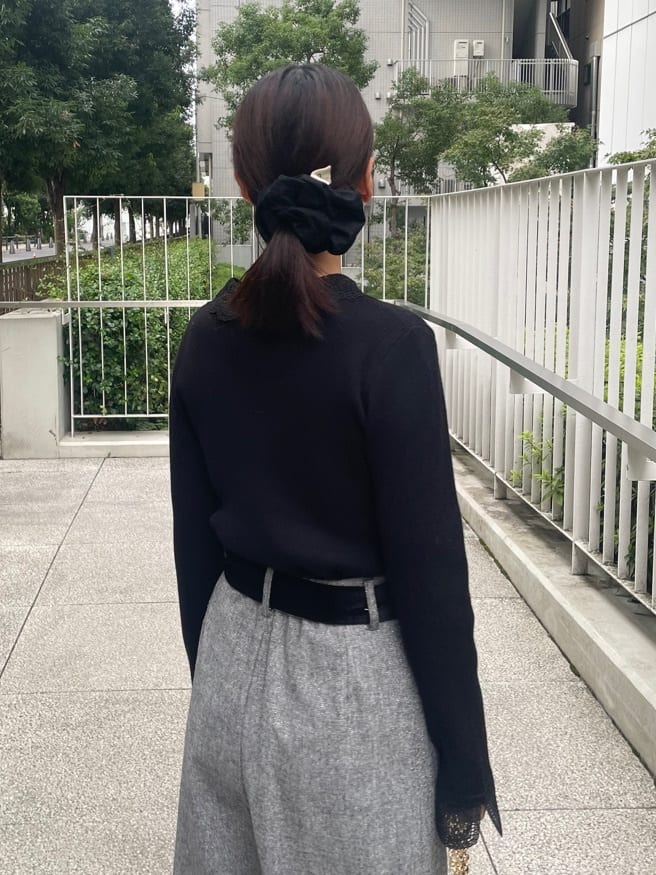 abeさんの「Couture brooch｜フェイクファーチェーンバッグ」を使ったコーディネート