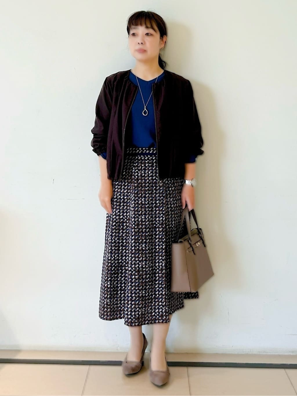 ひーさんの「Reflect｜【ライトアウター／ゆったり羽織れる／気軽な羽織りに◎】ライトブルゾン」を使ったコーディネート