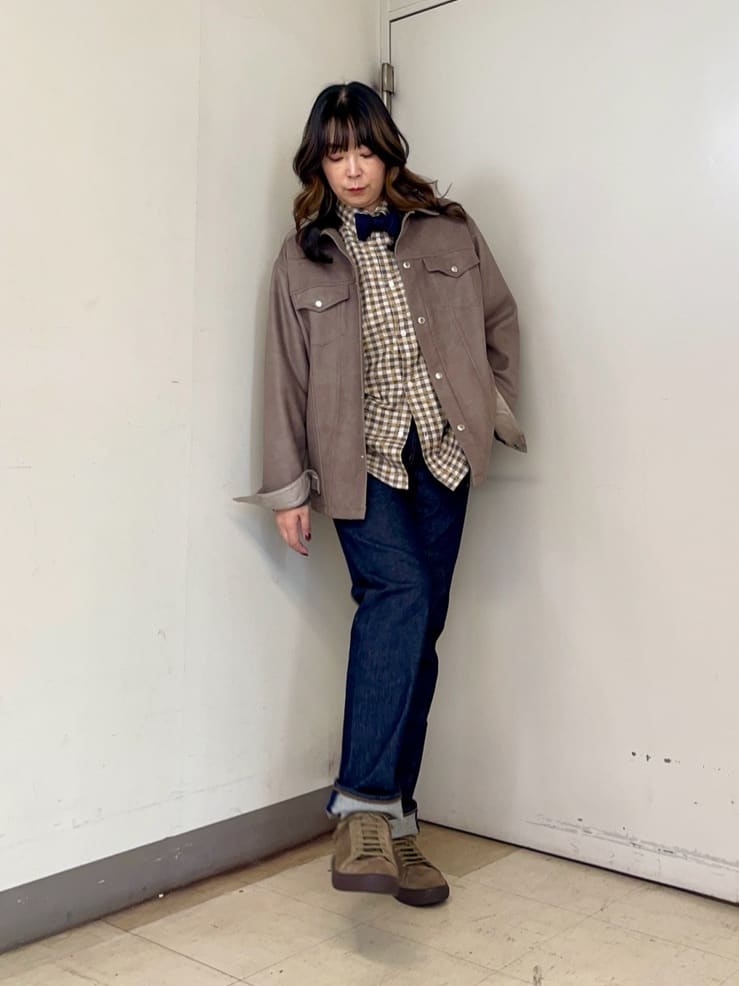iwさんの「TAKEO KIKUCHI｜チェックボーラーガーゼシャツ」を使ったコーディネート