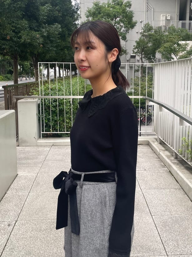 abeさんの「Couture brooch｜フェイクファーチェーンバッグ」を使ったコーディネート