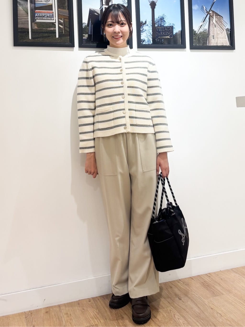 Ririkaさんの「Dessin｜【洗える】ジャケット見えカーディガン」を使ったコーディネート