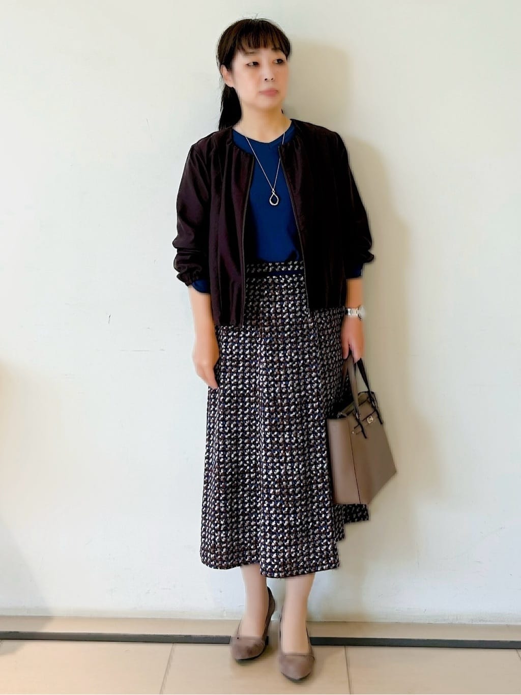ひーさんの「Reflect｜【ライトアウター／ゆったり羽織れる／気軽な羽織りに◎】ライトブルゾン」を使ったコーディネート