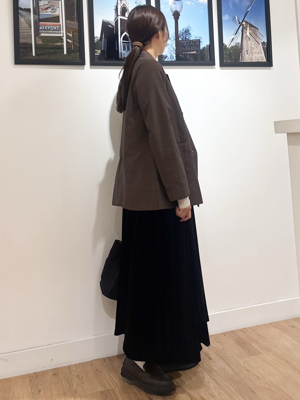 Ririkaさんの「Dessin｜【前後2WAY/洗える】ベロアワンピース」を使ったコーディネート