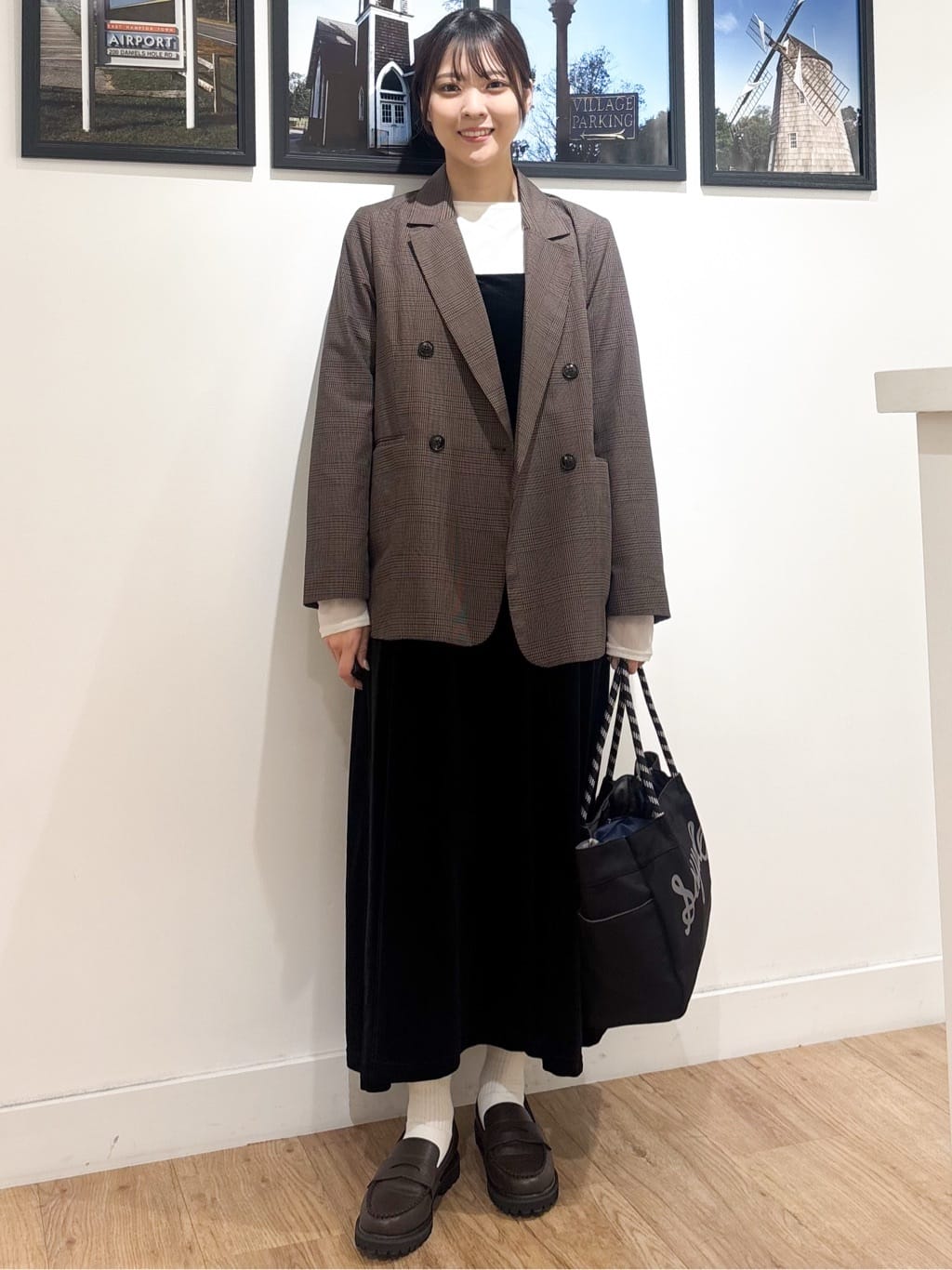 Ririkaさんの「Dessin｜【前後2WAY/洗える】ベロアワンピース」を使ったコーディネート
