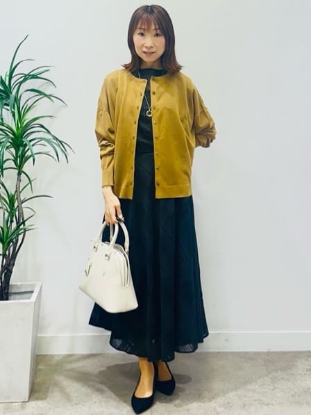Miwaさんの「UNTITLED｜【セットアップ可/後ろウエストゴム】シアーチェックスカート」を使ったコーディネート