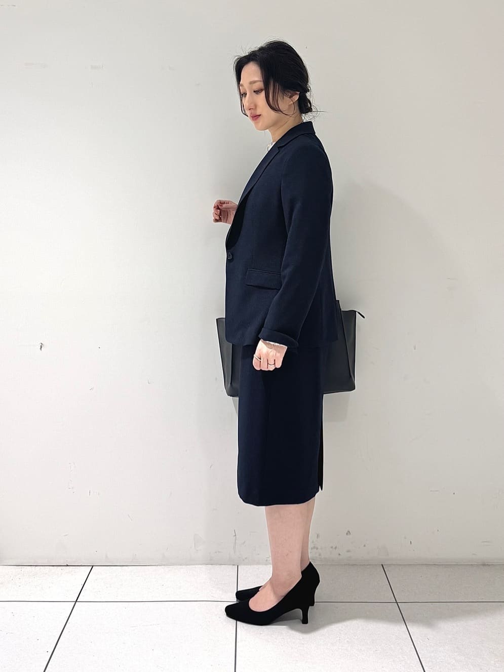 そんさんの「INDIVI｜【洗える／通勤／スーツ】メランジストレッチ テーラージャケット」を使ったコーディネート