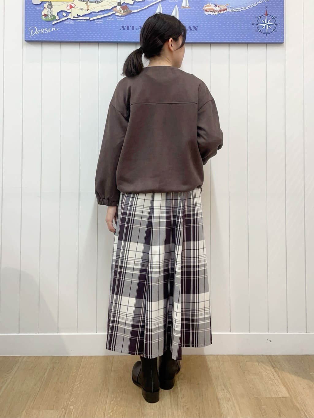 Mayaさんの「Dessin｜【洗える】ウールブレンド後ろボタンニット」を使ったコーディネート
