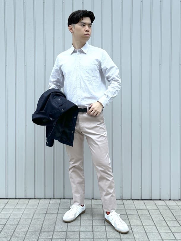 イッシーさんの「TAKEO KIKUCHI｜【Made in JAPAN】播州織 ドビー千鳥シャツ」を使ったコーディネート