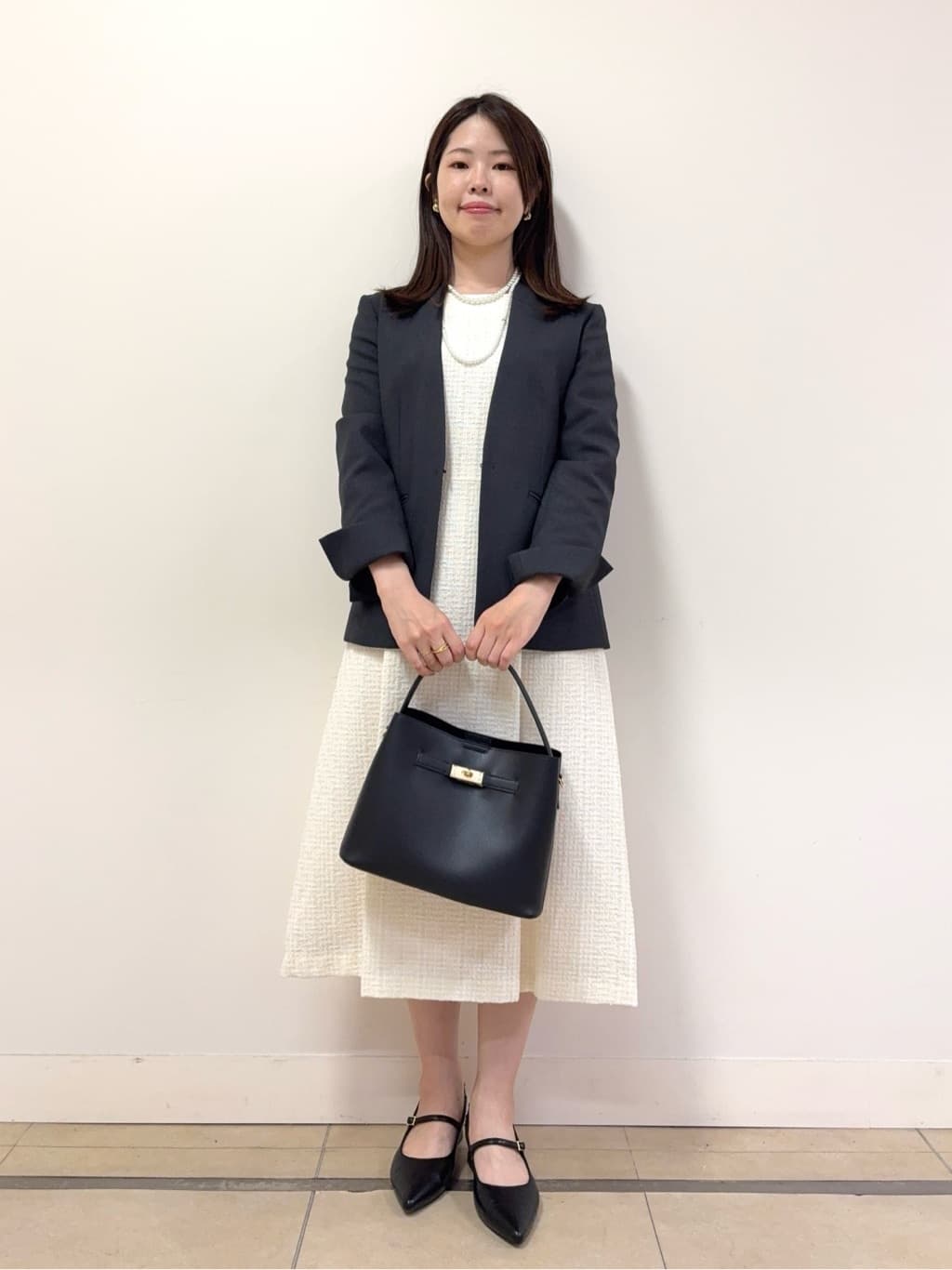 asamiさんの「UNTITLED｜【洗える/お仕事スーツ】ドライメランジ カラーレスジャケット」を使ったコーディネート