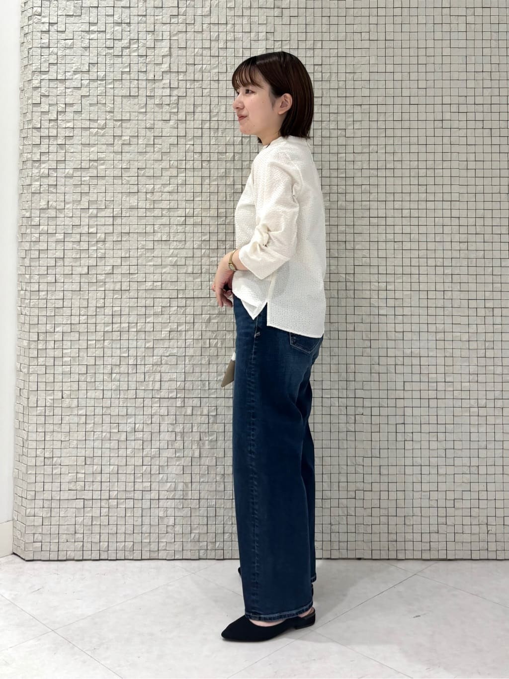 sakuさんの「INDIVI｜【UVケア／吸汗速乾】スリーブデザインブラウス」を使ったコーディネート