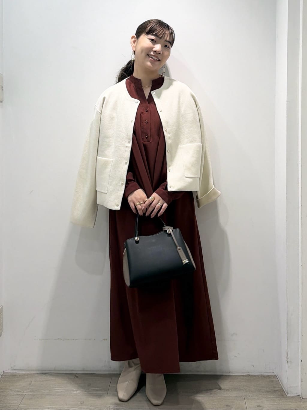 sumicaさんの「OPAQUE.CLIP｜バックプリーツワンピース【洗濯機OK】」を使ったコーディネート