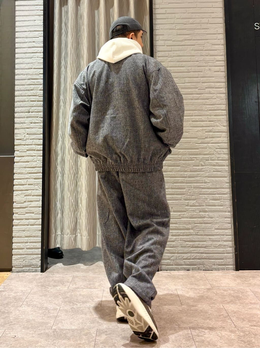 Pーyamaさんの「THE SHOP TK｜ツイードフライトビッグブルゾン 【洗濯機OK／セットアップ可】」を使ったコーディネート