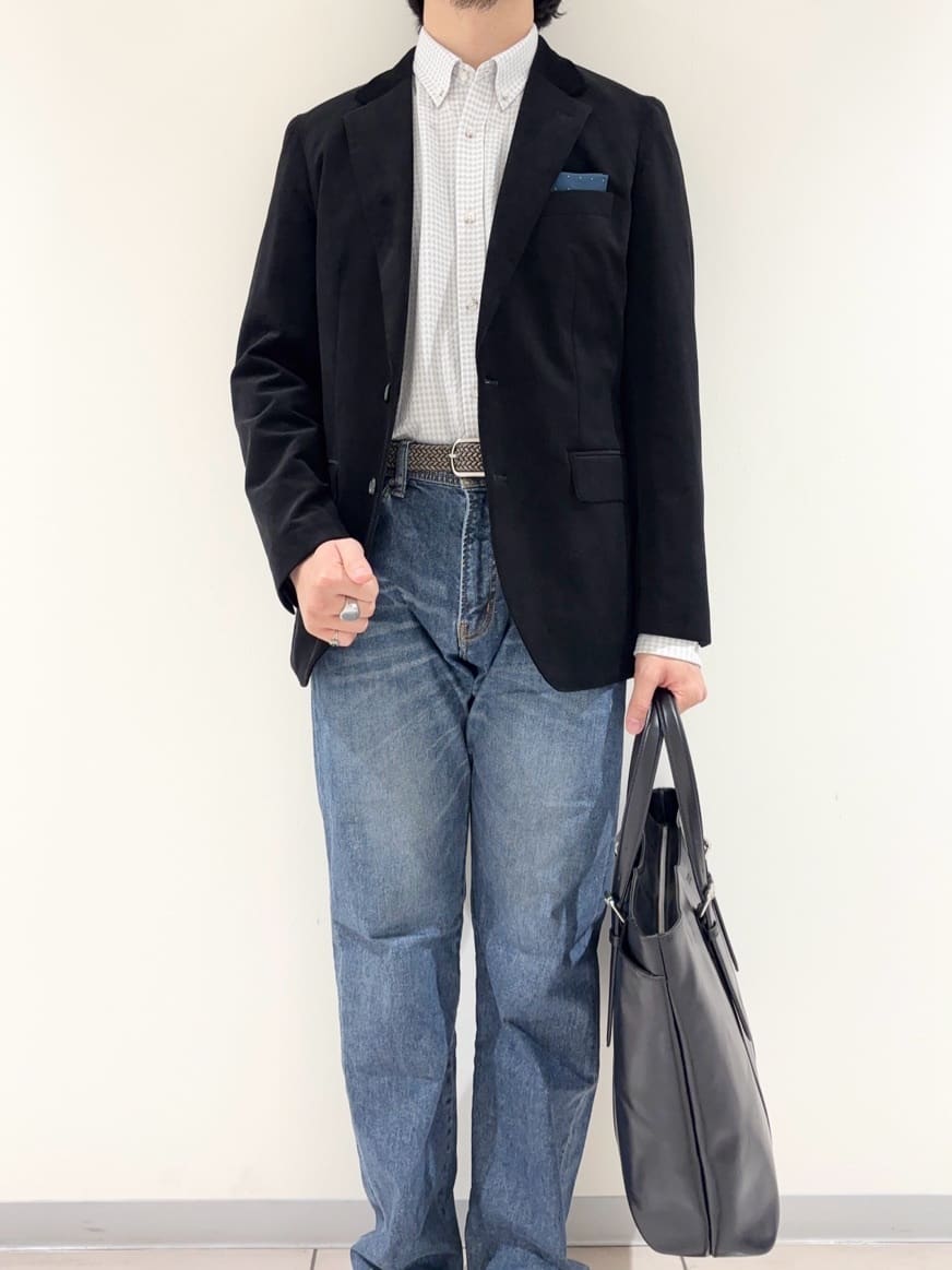 及川さんの「TAKEO KIKUCHI｜【Sサイズ～】ストレッチコーデュロイ ジャケット」を使ったコーディネート