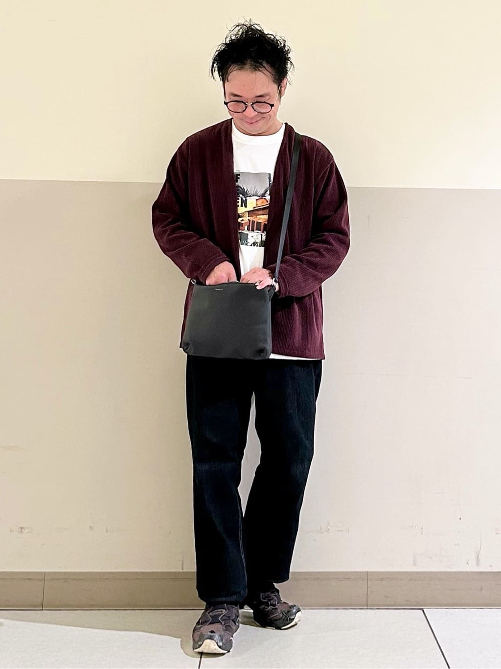 KENJI Iさんの「THE SHOP TK｜【セットでお買い得！】モールニットカーディガン＋長袖Tシャツ　洗濯機OK/吸水速乾・毛玉になりにくい」を使ったコーディネート