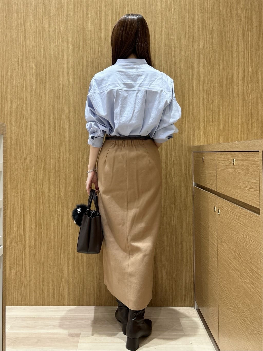 maiさんの「OPAQUE.CLIP｜バンドカラーシャツ【洗濯機OK】」を使ったコーディネート