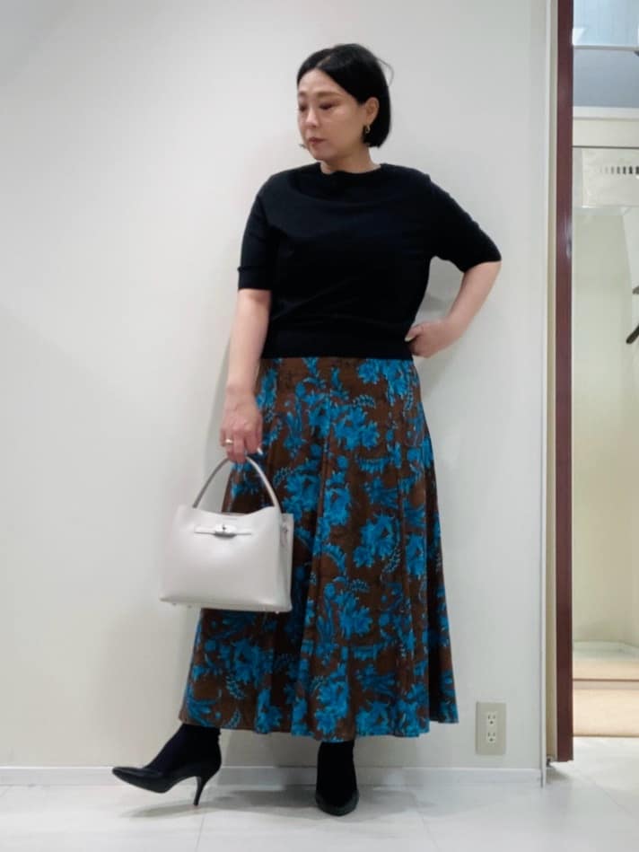 YUMIKOさんの「UNTITLED｜【アンサンブル可/六分袖/洗える】ウールシルクニット」を使ったコーディネート