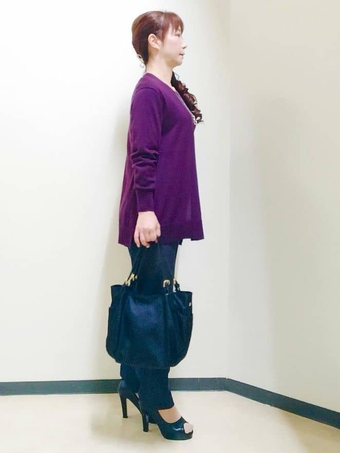 花さんの「Reflect｜【ちくちくしない／アンサンブル可／通勤におすすめ◎】オフボディニット」を使ったコーディネート