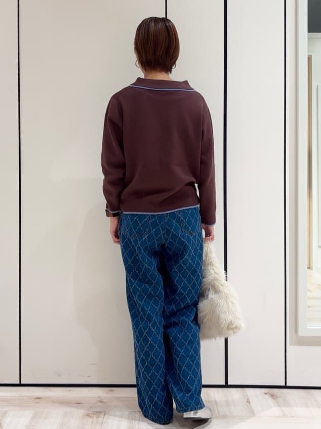 ｓａｔｏｍｉさんの「SHOO･LA･RUE｜【S-LL】こなれ見え リボン付き アソートデニムワイドパンツ」を使ったコーディネート