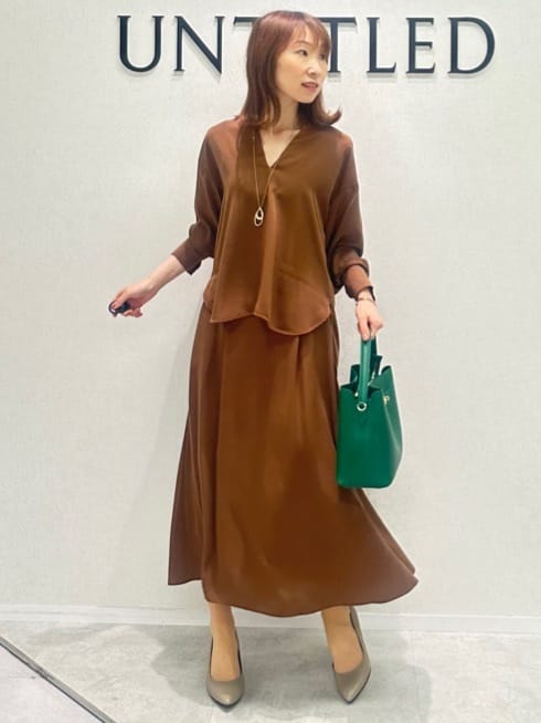 Miwaさんの「UNTITLED｜【セットアップ可/スキッパー/ゆったり】リラクパウダーシャツ」を使ったコーディネート