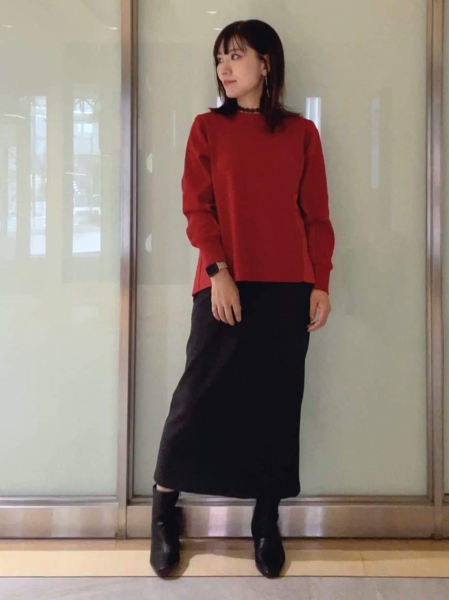 mayutaさんの「INDIVI｜【洗える／選べる8色】トーンアップニット」を使ったコーディネート