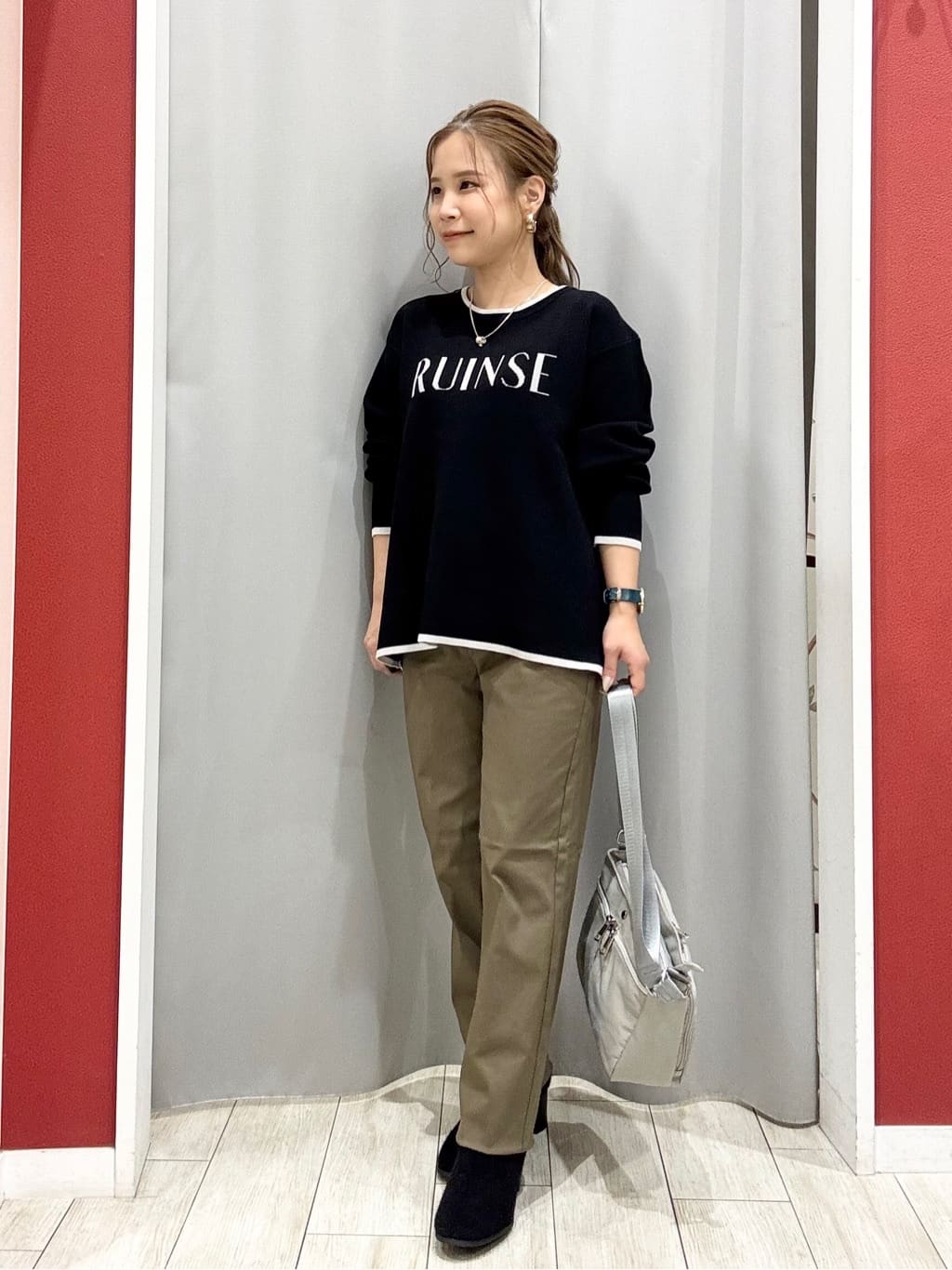 shioさんの「SHOO･LA･RUE｜【S-LL】オンとオフどちらにも使える 軽量なノーカラーブルゾン」を使ったコーディネート